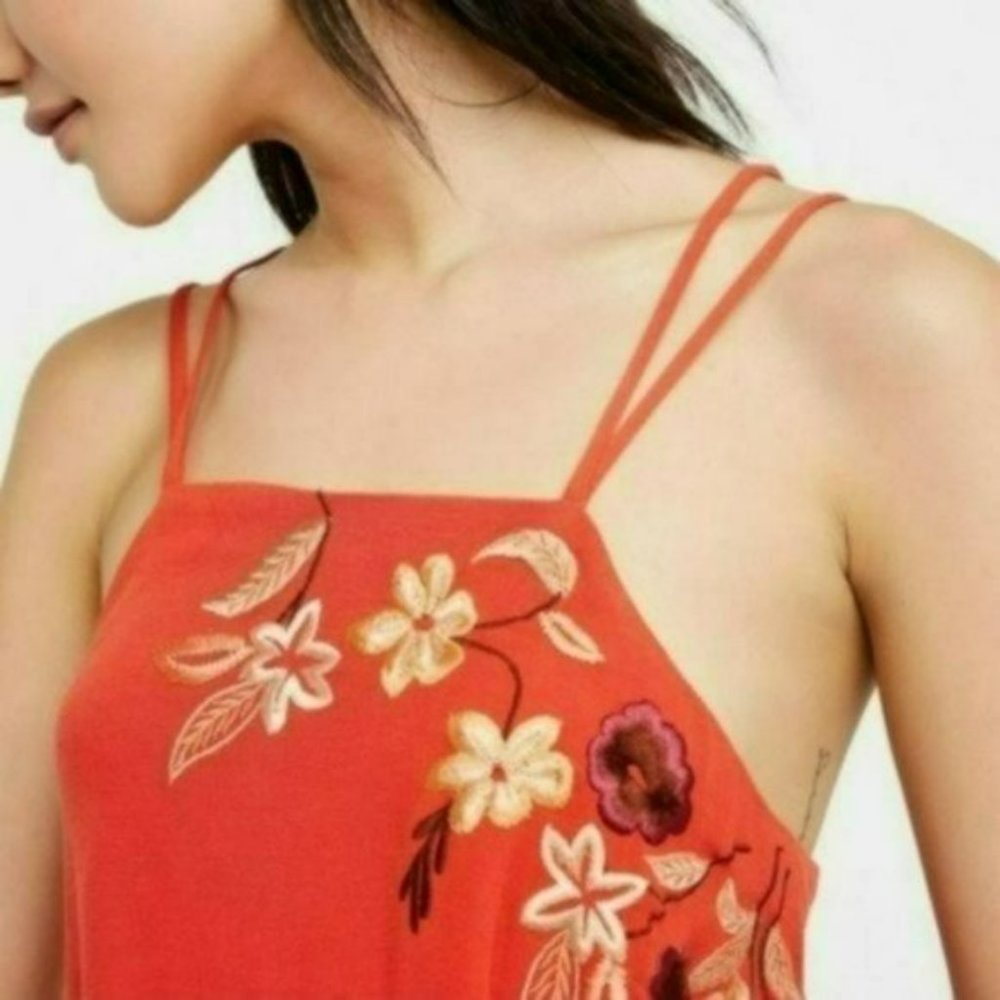 Free People Orange Embroidered mini dress - Picture 3 of 3